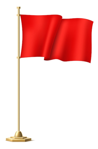 Bandera ondeante roja Banner de evento deportivo Paño realista