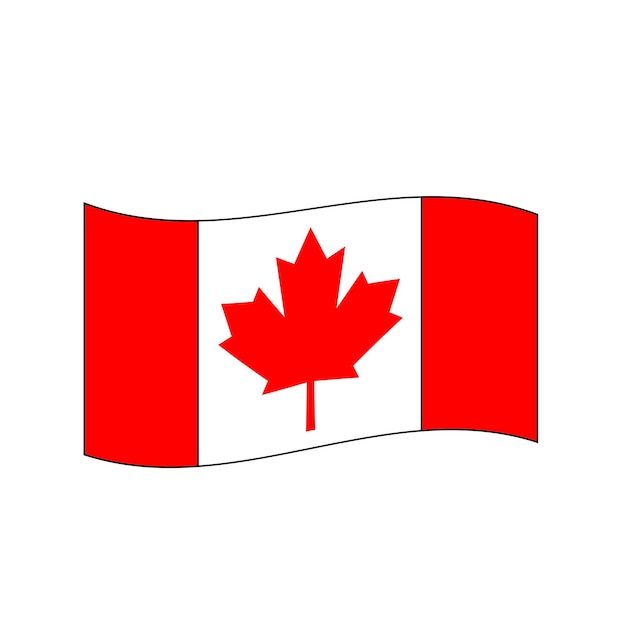 bandera ondulada de canadá