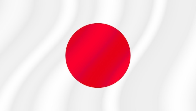 Bandera ondulada del vector de japón