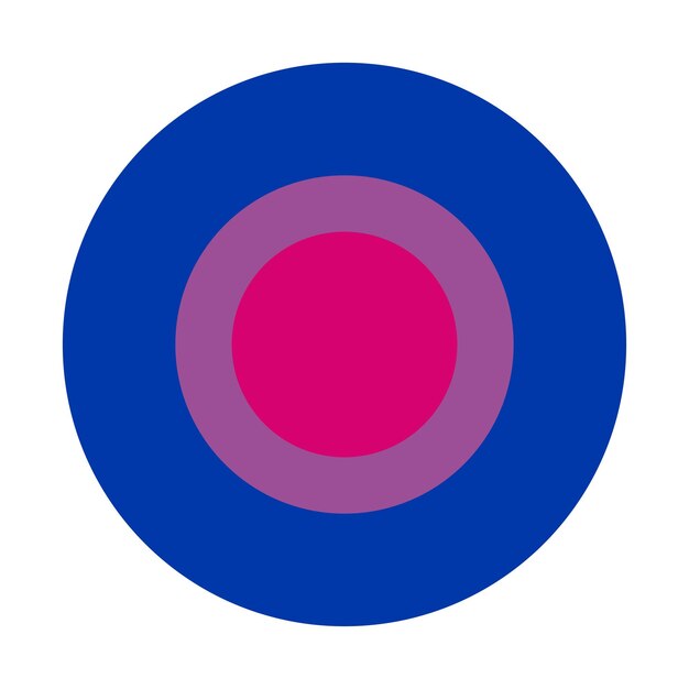 La bandera del orgullo bisexual en forma
