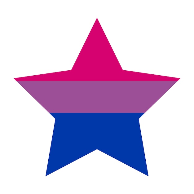 Vector la bandera del orgullo bisexual en forma