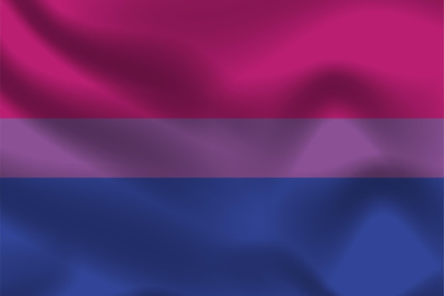Bandera del orgullo bisexual para la ilustración de vector libre LGBTQ