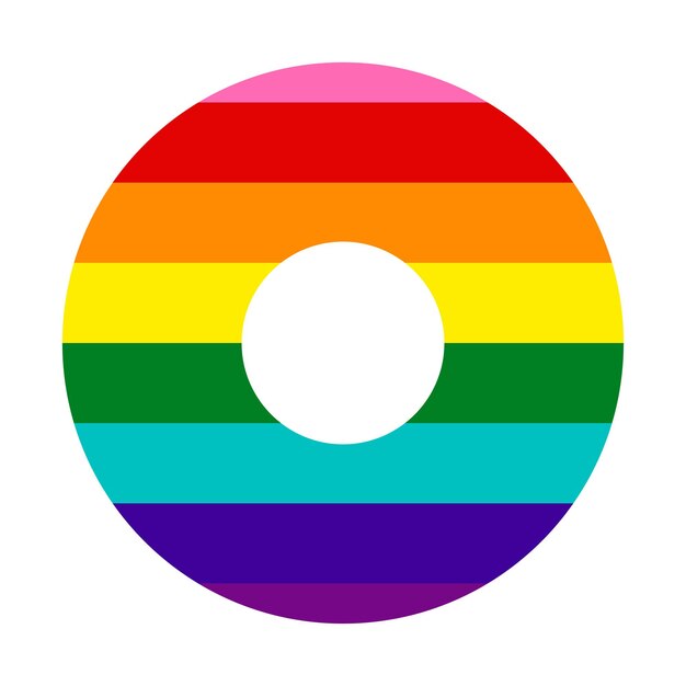La bandera del orgullo de Gilbert Baker está en forma.