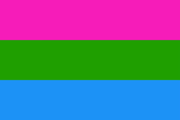 La bandera del orgullo polisexual la bandera lgbtq en forma