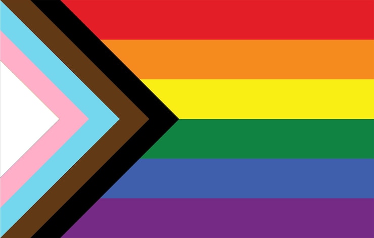 Vector bandera de orgullo de progreso nueva bandera de orgullo lgbtq