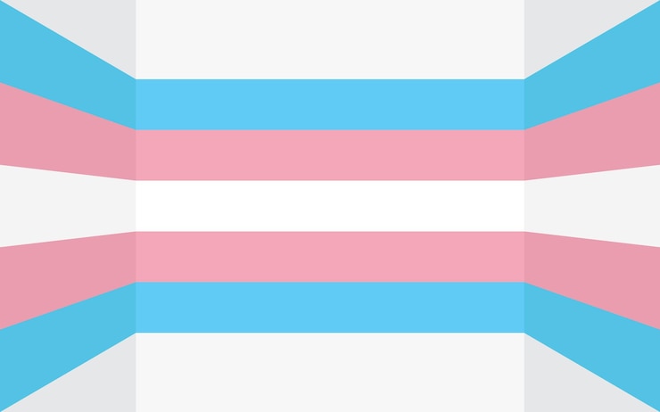 Vector bandera del orgullo transgénero con rayas de fondo colorido para imprimir, web e ideas de pintura mural
