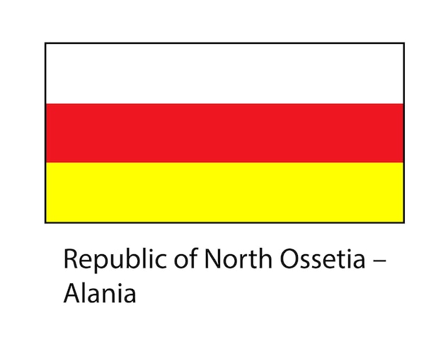 Bandera de Osetia del Norte Alania República Rusia