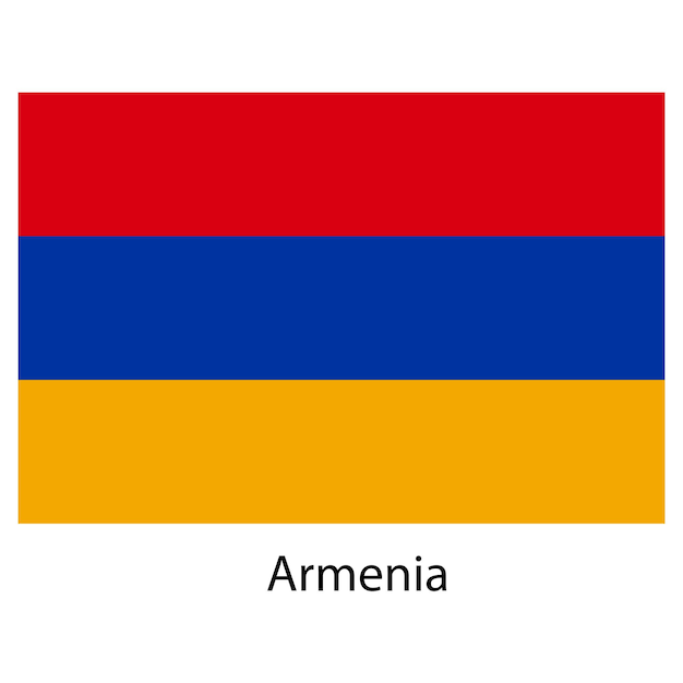 bandera, de, el, país, armenia, vector, ilustración