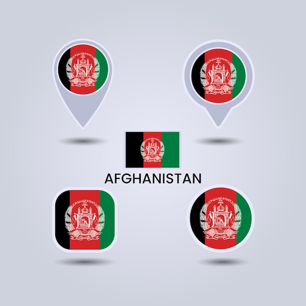 Bandera del país de Asia Afganistán