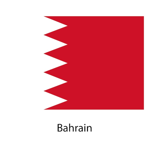 Bandera, de, el, país, bahrein, vector, ilustración