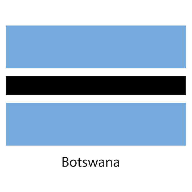 Bandera, de, el, país, botswana, vector, ilustración