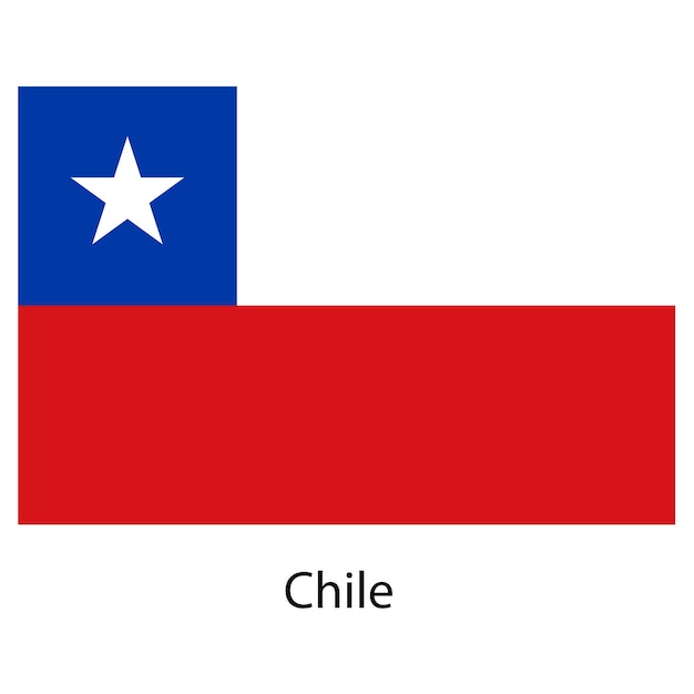 Bandera del país chile ilustración vectorial