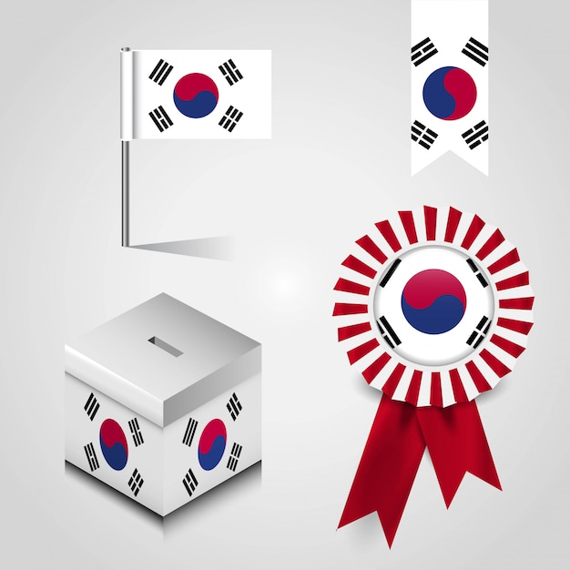 Bandera de país de Corea del sur