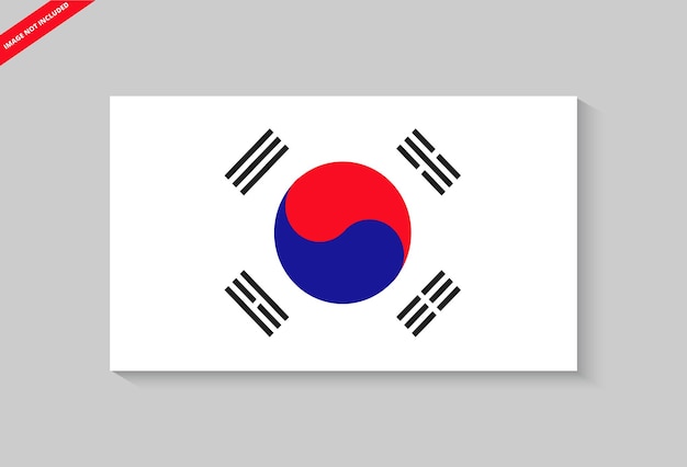 Bandera de país de Corea del sur