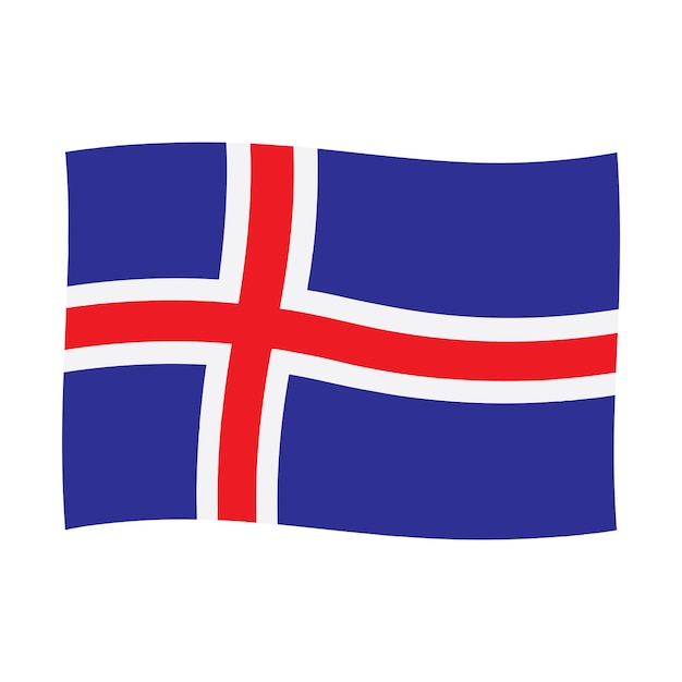 Bandera del país de Islandia