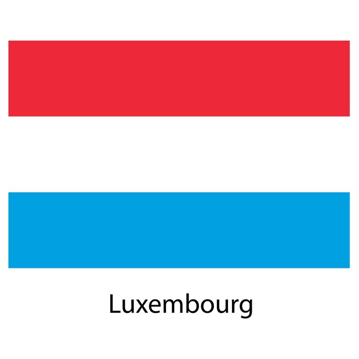 Vector bandera del país luxemburgo ilustración vectorial