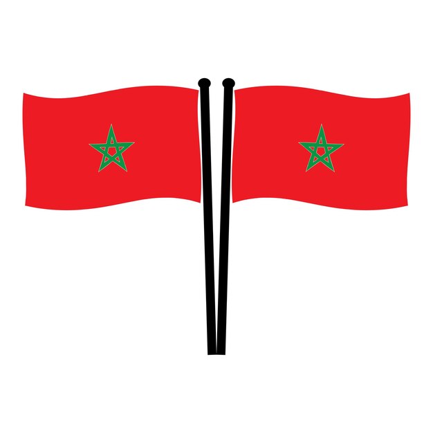 Bandera de país de marruecos