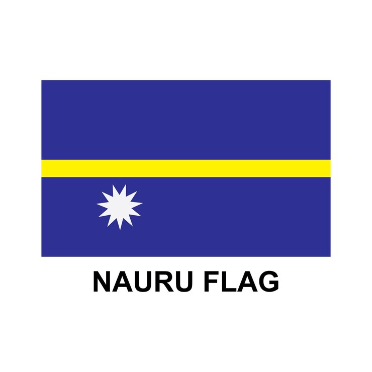 Vector bandera del país de nauru