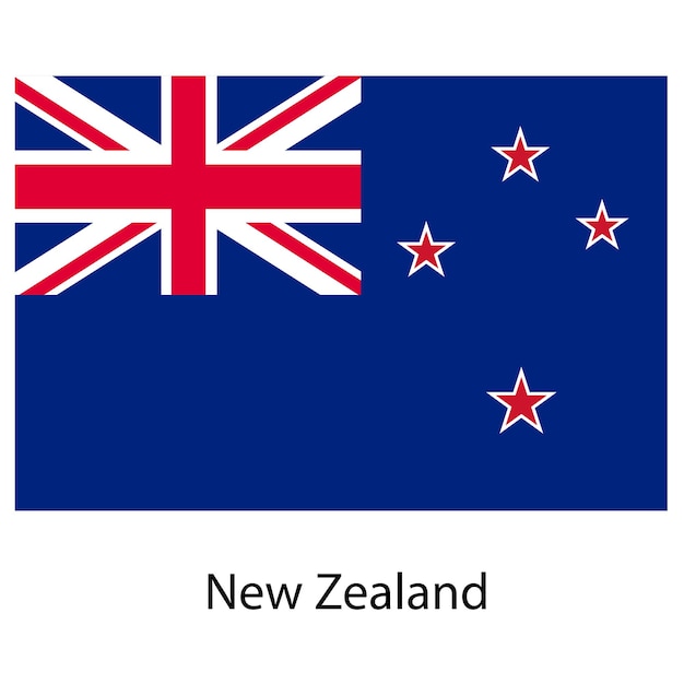 Bandera del país Nueva Zelanda ilustración vectorial
