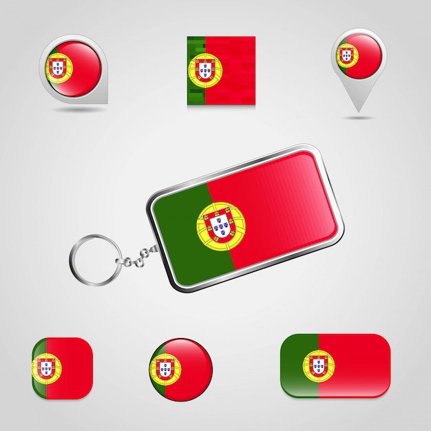 Vector bandera del país de portugal
