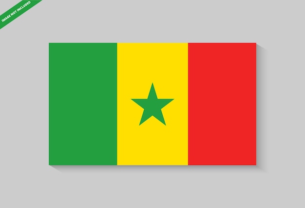 Bandera del país de senegal