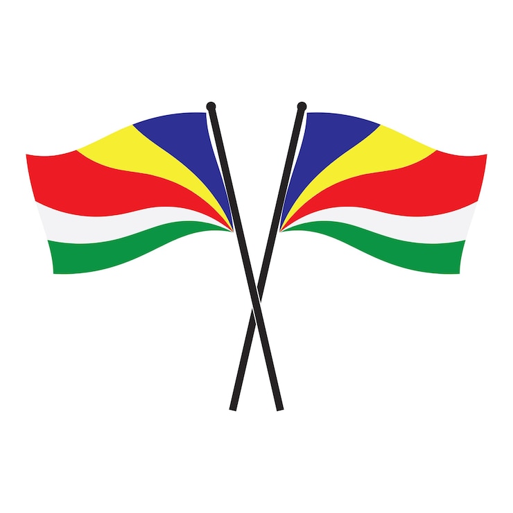 Vector bandera del país de las seychelles