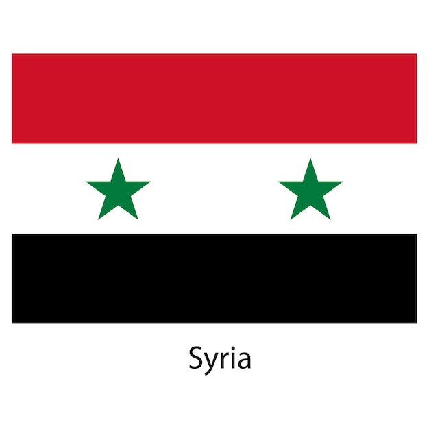 Bandera del país Siria ilustración vectorial