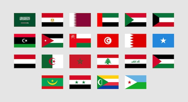 Bandera de los países de la Liga Árabe