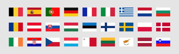 Bandera de los países de la Unión Europea