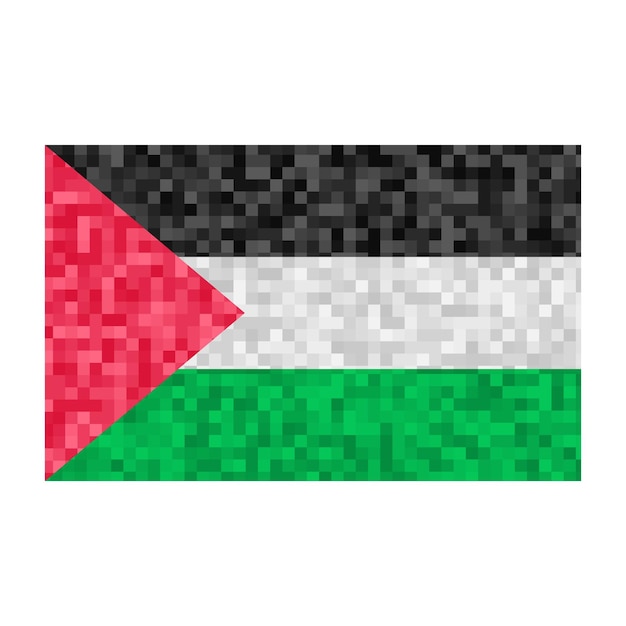 Vector la bandera de palestina ilustración vectorial de arte de píxeles