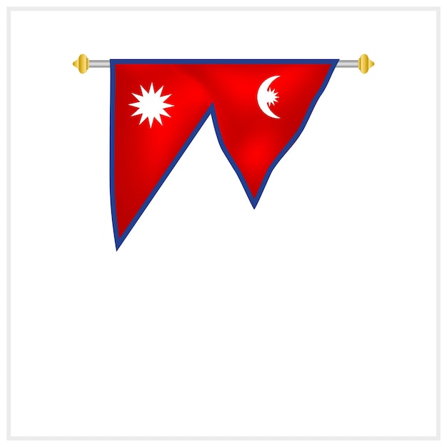Bandera de pared de Nepal y diseño de bandera para colgar en la pared de Nepal
