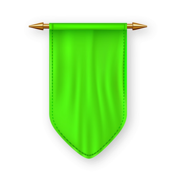 Vector bandera de pennat verde