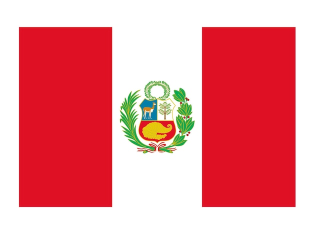 Bandera de perú bandera oficial del país ícono de la bandera mundial ícono de la bandera internacional