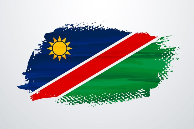 Bandera de pintura de pincel de namibia