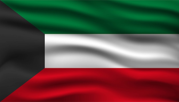 Bandera de plantilla de fondo de Kuwait.