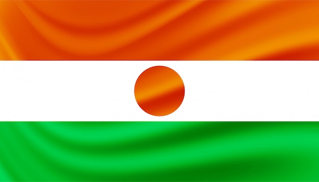 Bandera de plantilla de fondo de Níger.