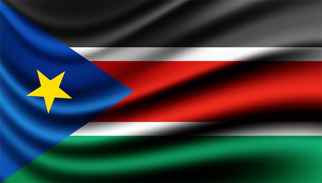 Bandera de plantilla de fondo de sudán del sur.