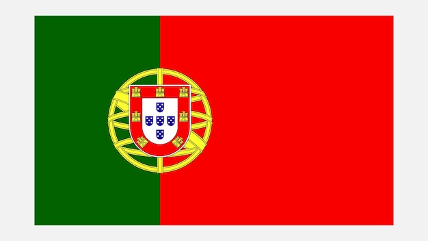 Vector bandera de portugal con el color original