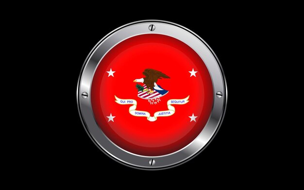 Bandera del Procurador General Estados Unidos 3d insignia vector de la imagen
