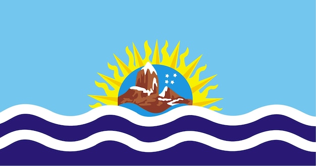 Bandera de la provincia de Santa Cruz imagen vectorial de la provincia argentina