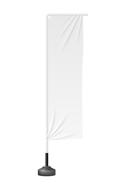 La bandera publicitaria en blanco en la playa puede ser muy eficaz con fines de marketing