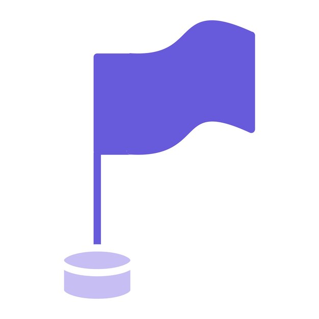 una bandera púrpura está en un fondo blanco con una bandera pórpura