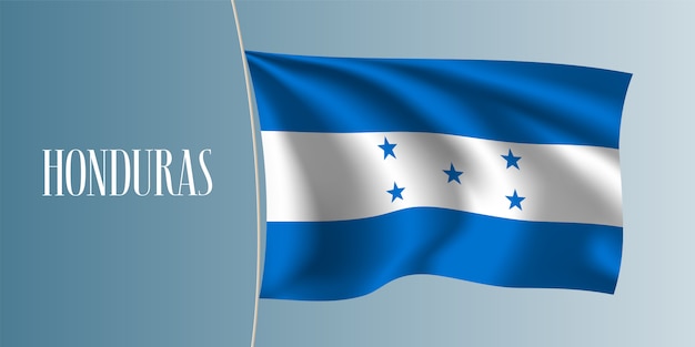 Vector bandera que agita de honduras