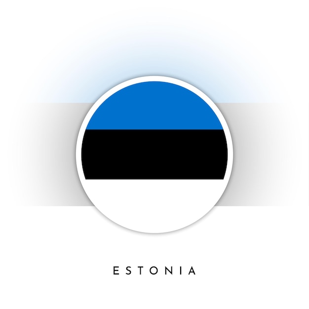 Bandera redonda de Estonia
