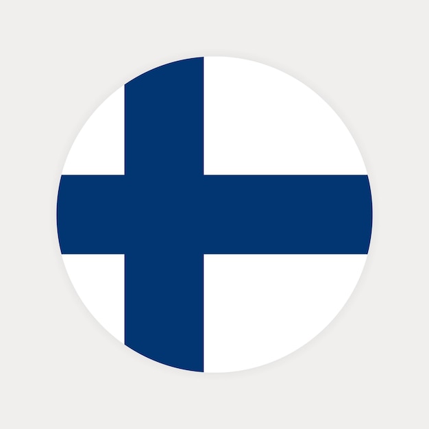 Bandera redonda de Finlandia