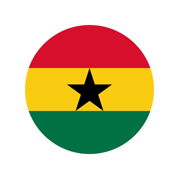 Bandera redonda de Ghana