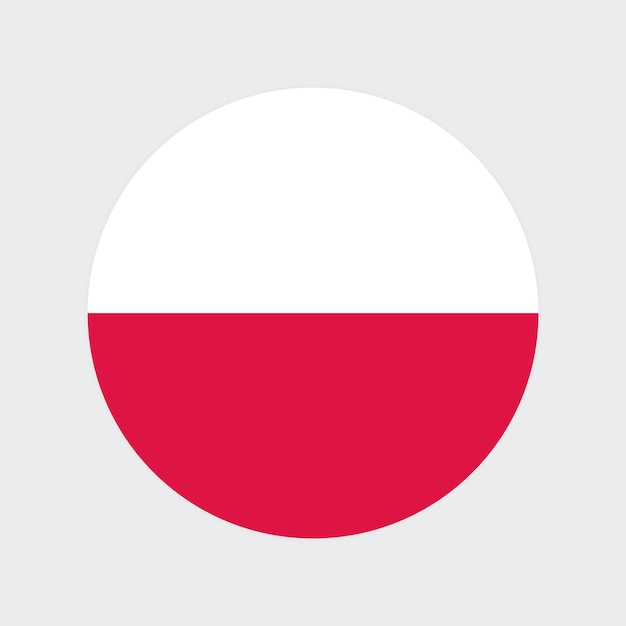 Bandera redonda de Polonia