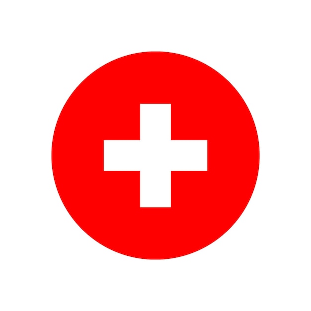 Bandera redonda de Suiza