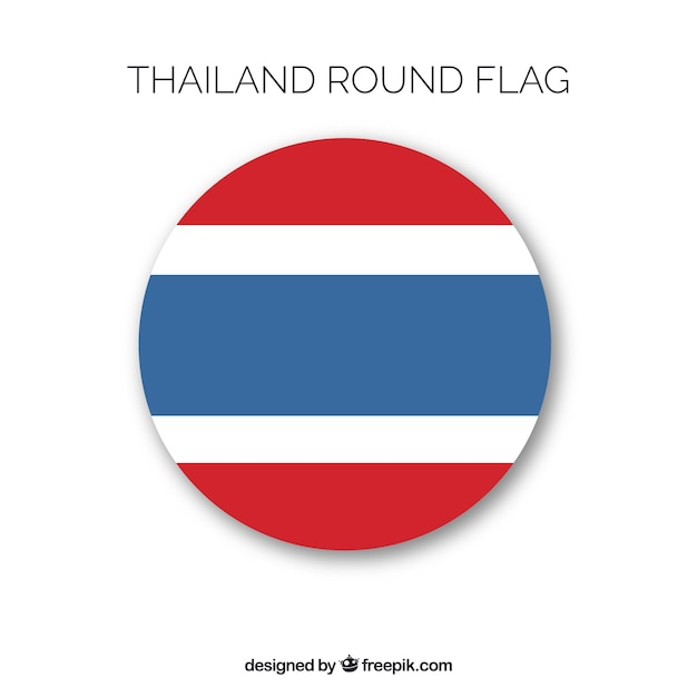 Vector bandera redonda de tailandia