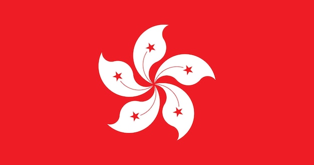 Bandera de la región de Hong Kong en China imagen vectorial